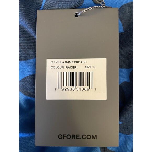 G/FORE TONAL FLORAL LUXE MENS GOLF MID LAYER RACER New With Tags Size Large - Picture 8 of 8